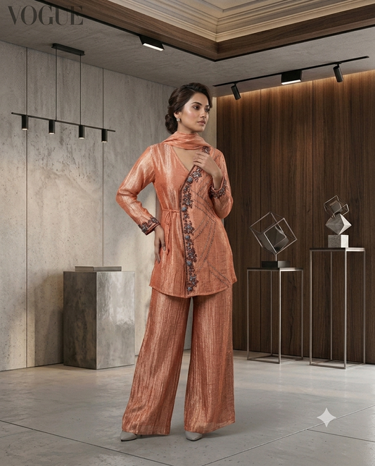 Salsa Wrap Dupatta Set