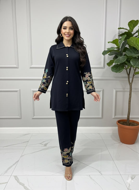 The Regal Embroidered Knit Coord