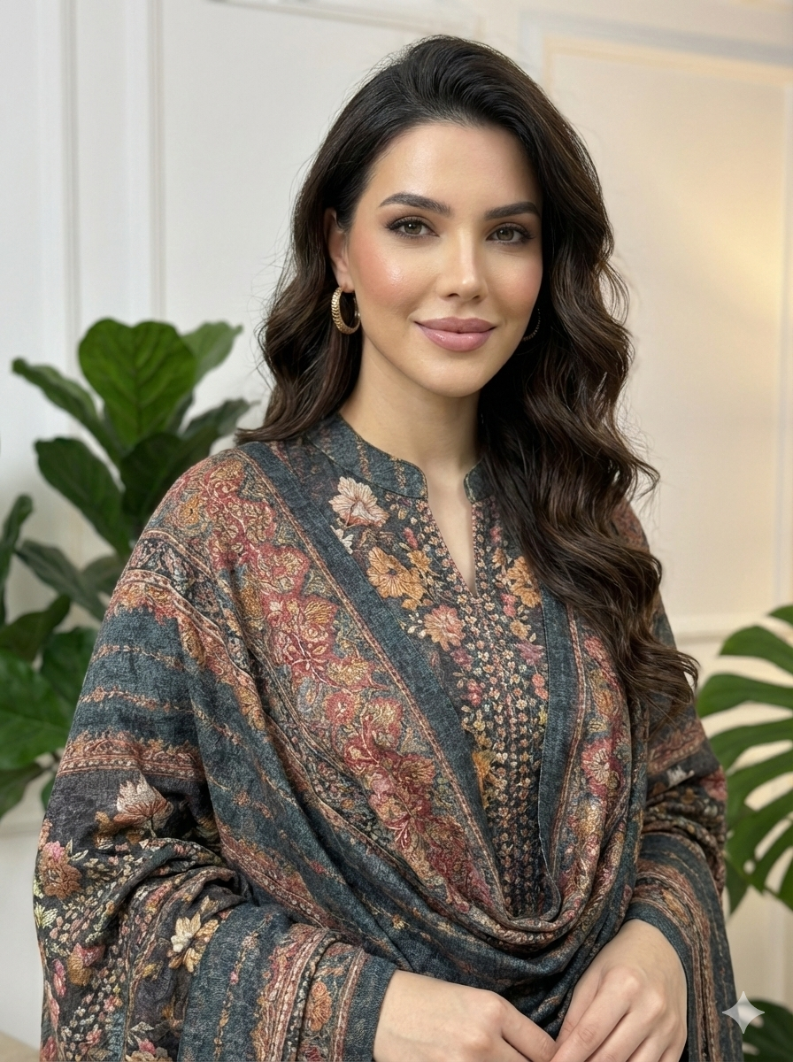 Heritage Bloom Woolen Daffodil Suit