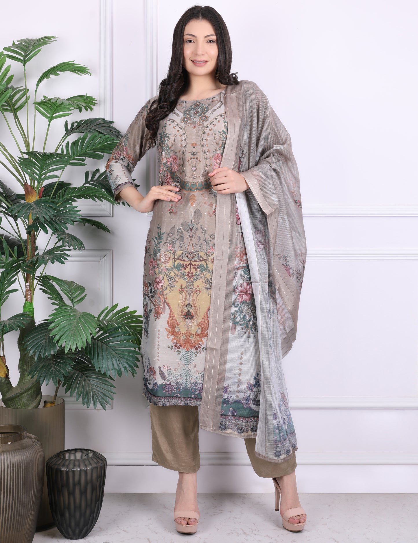 Celestial Harmony Digital Print Suit