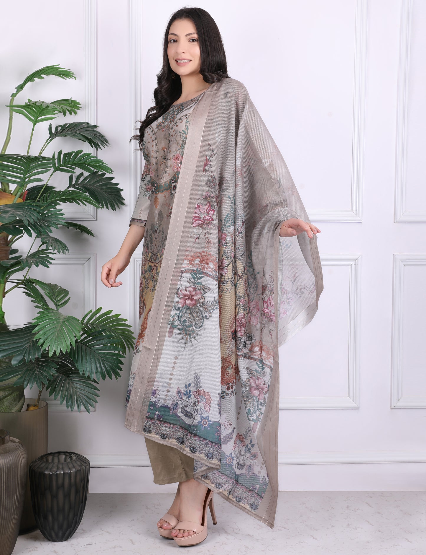 Celestial Harmony Digital Print Suit