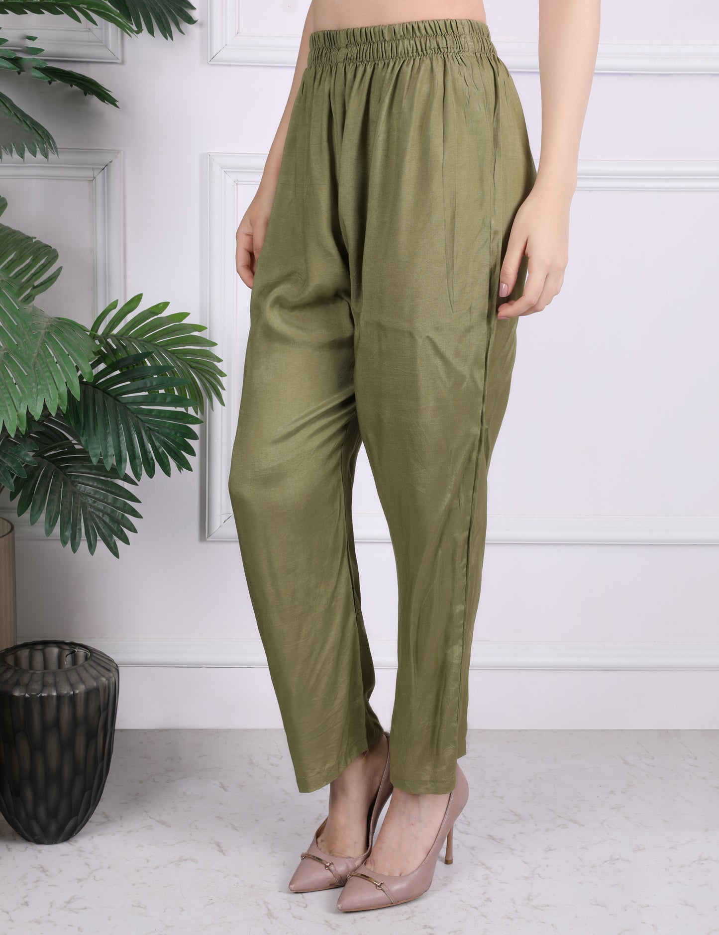 Olive Royale Embroidered Suit Set