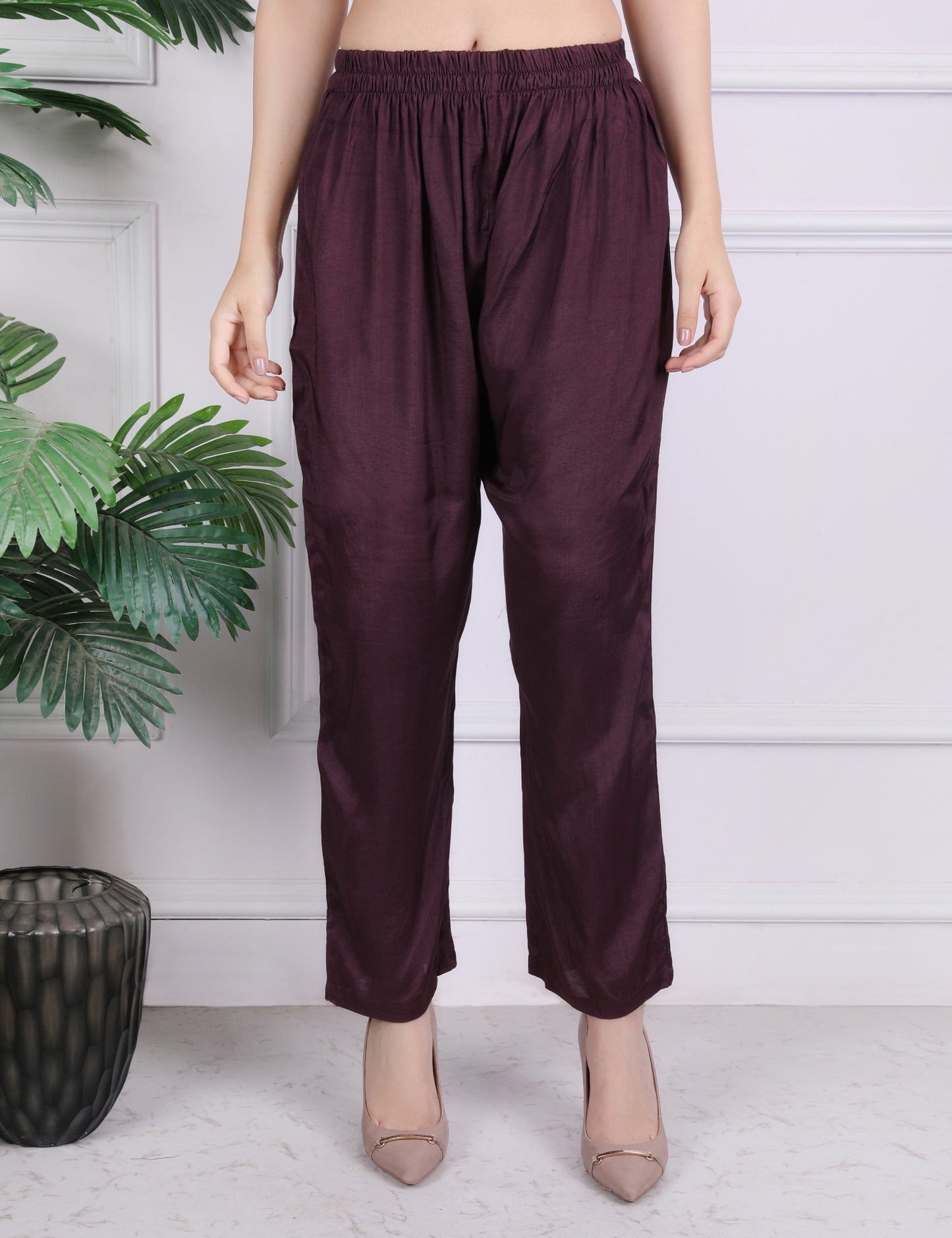 Plum Kantha Suit Set