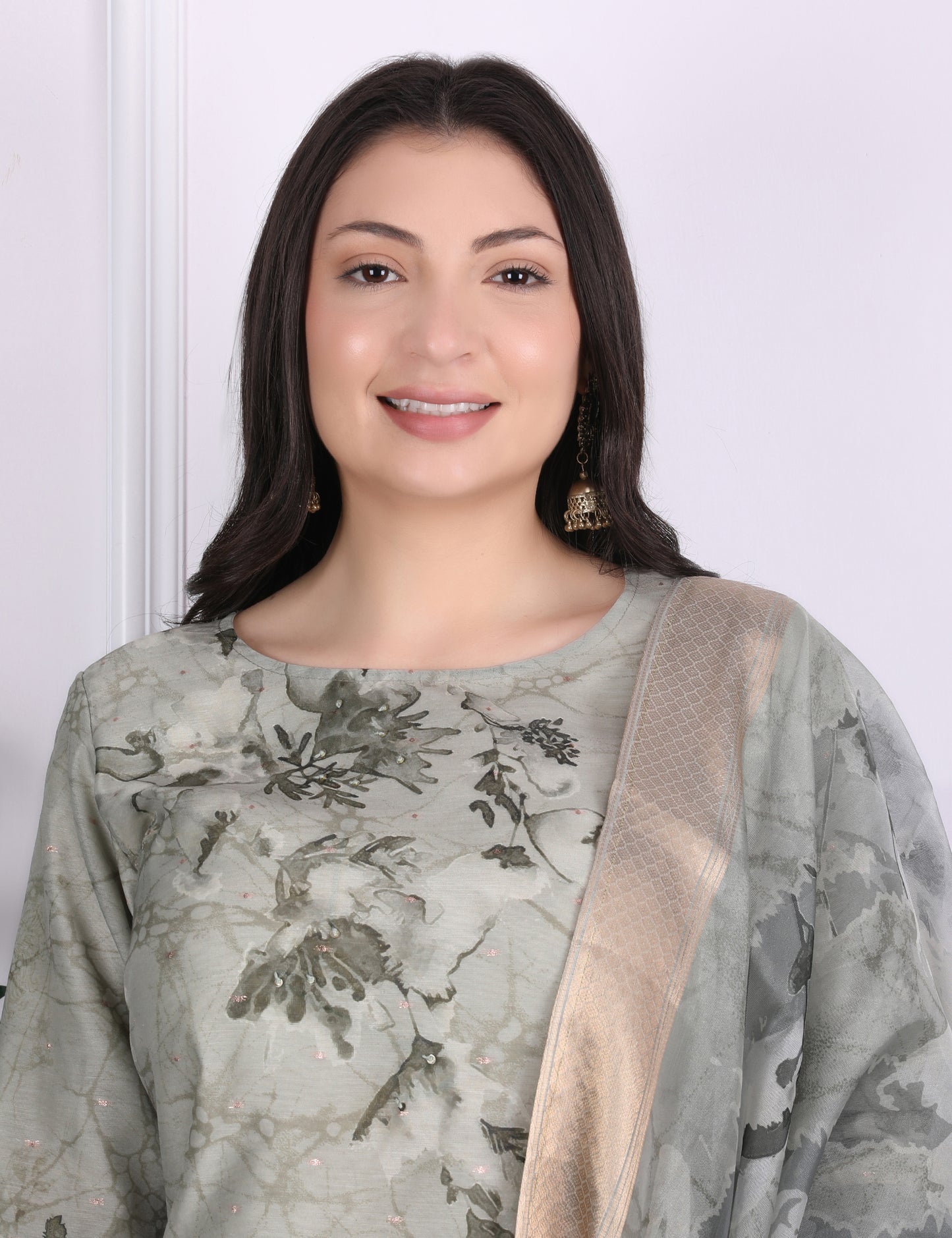 Emerald Foliage Kantha Suit Set