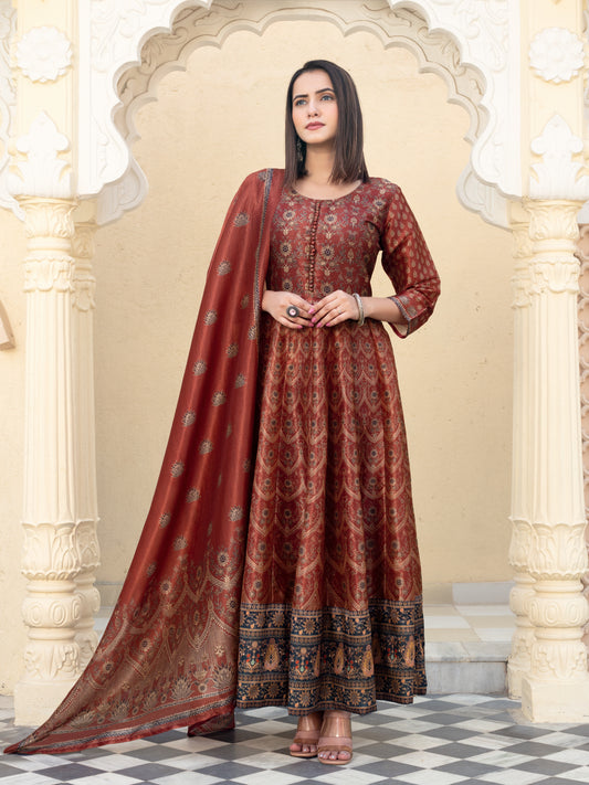 Ornate Charm Silk Anarkali