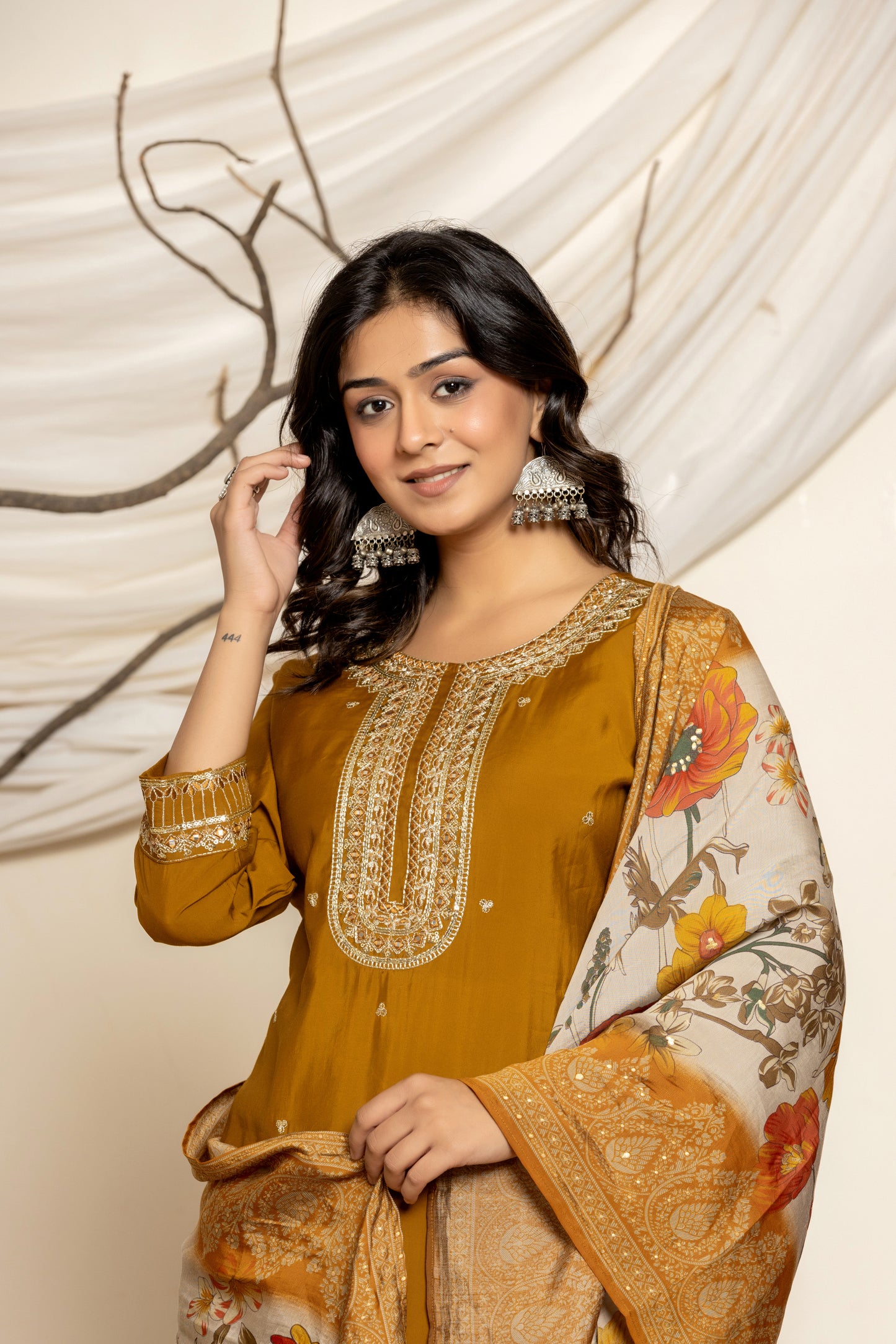 Harvest Glow Silk Suit