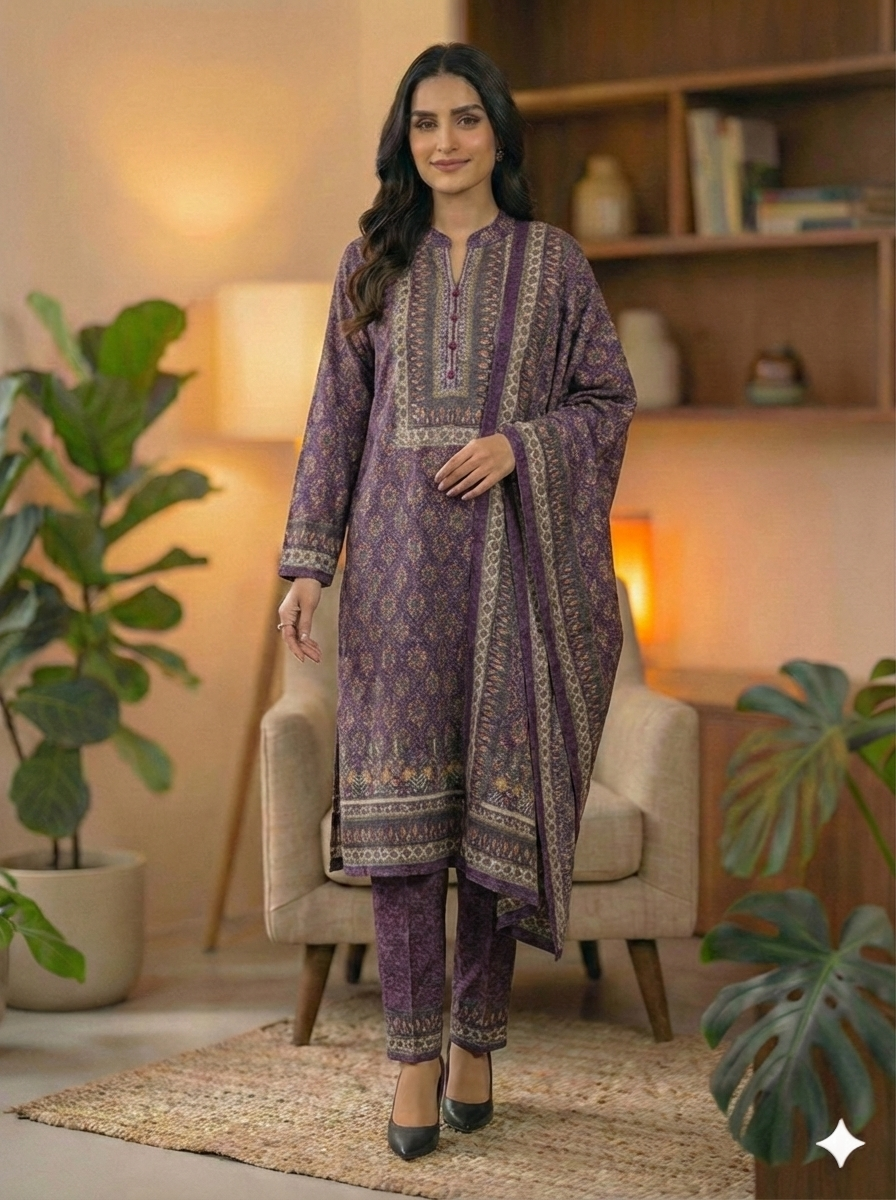 Amethyst Heritage Woolen Daffodil Suit