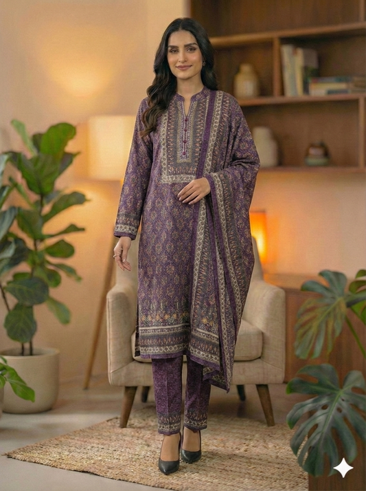 Amethyst Heritage Woolen Daffodil Suit