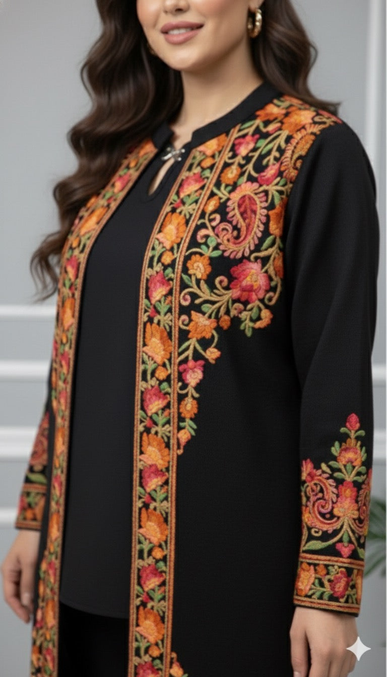 Shahmaran Embroidered Knit Shrug Coord