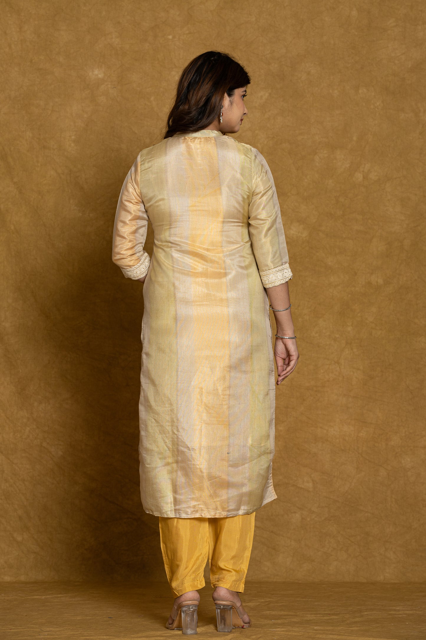 Radiant Petal Silk Suit