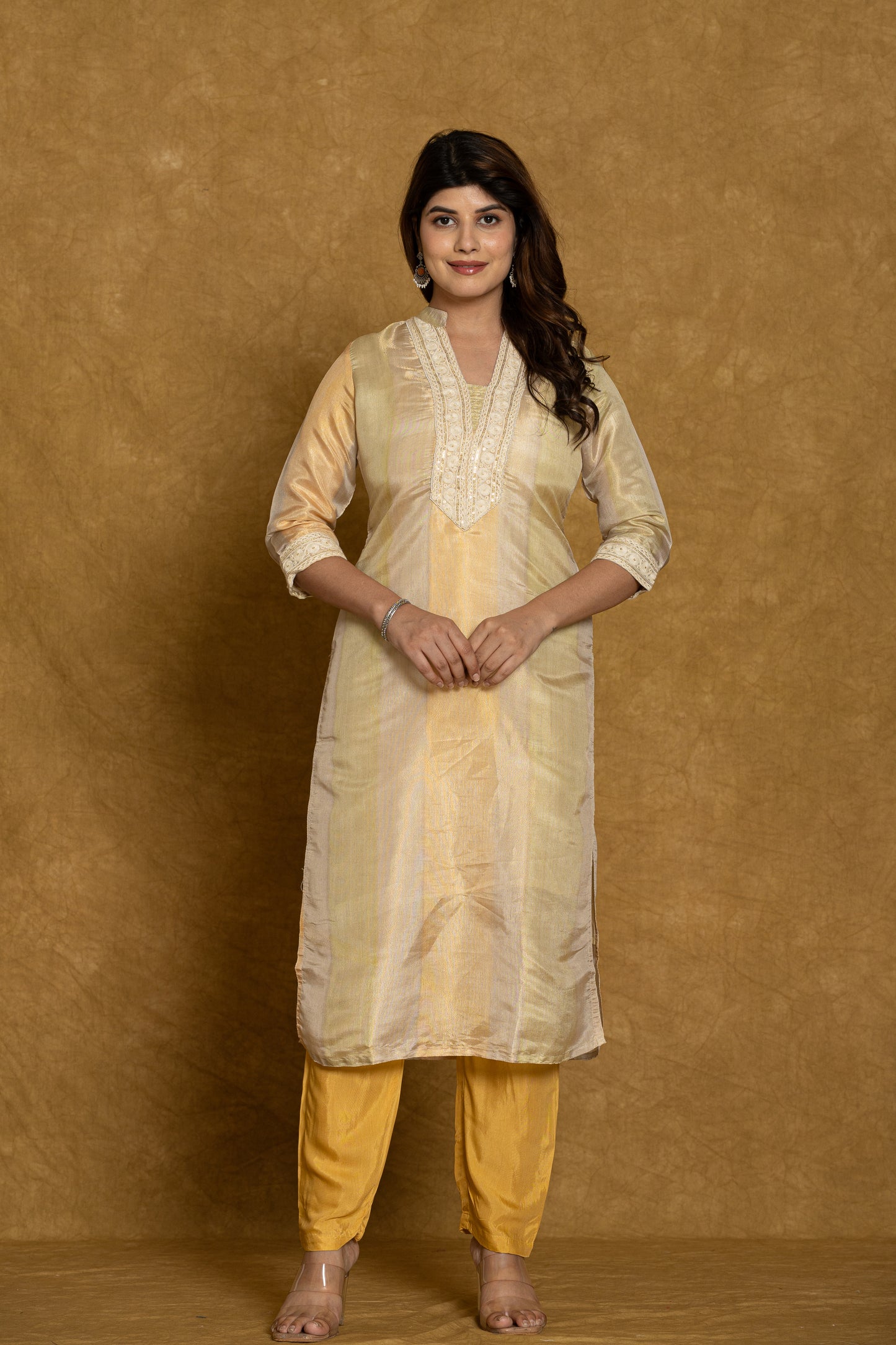 Radiant Petal Silk Suit