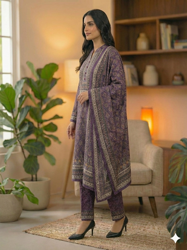 Amethyst Heritage Woolen Daffodil Suit