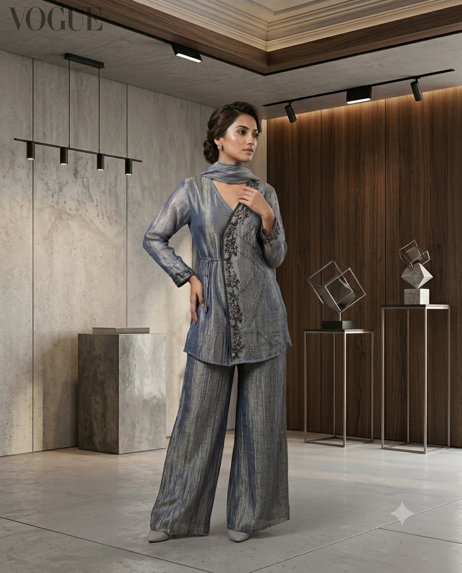 Salsa Wrap Dupatta Set