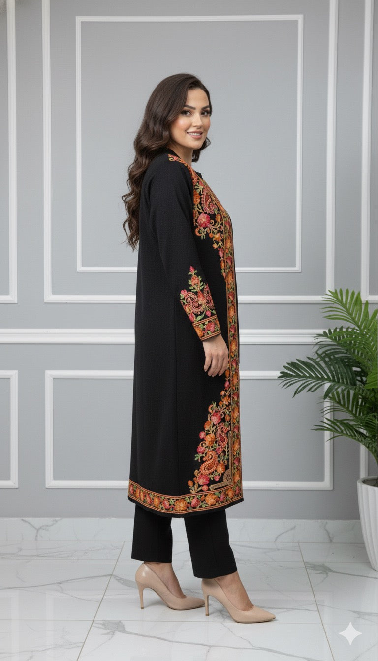 Shahmaran Embroidered Knit Shrug Coord