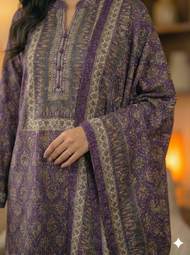 Amethyst Heritage Woolen Daffodil Suit