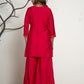 Rose Red Vibrant Luxe Sharara Suit