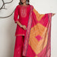 Rose Red Vibrant Luxe Sharara Suit