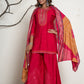 Rose Red Vibrant Luxe Sharara Suit