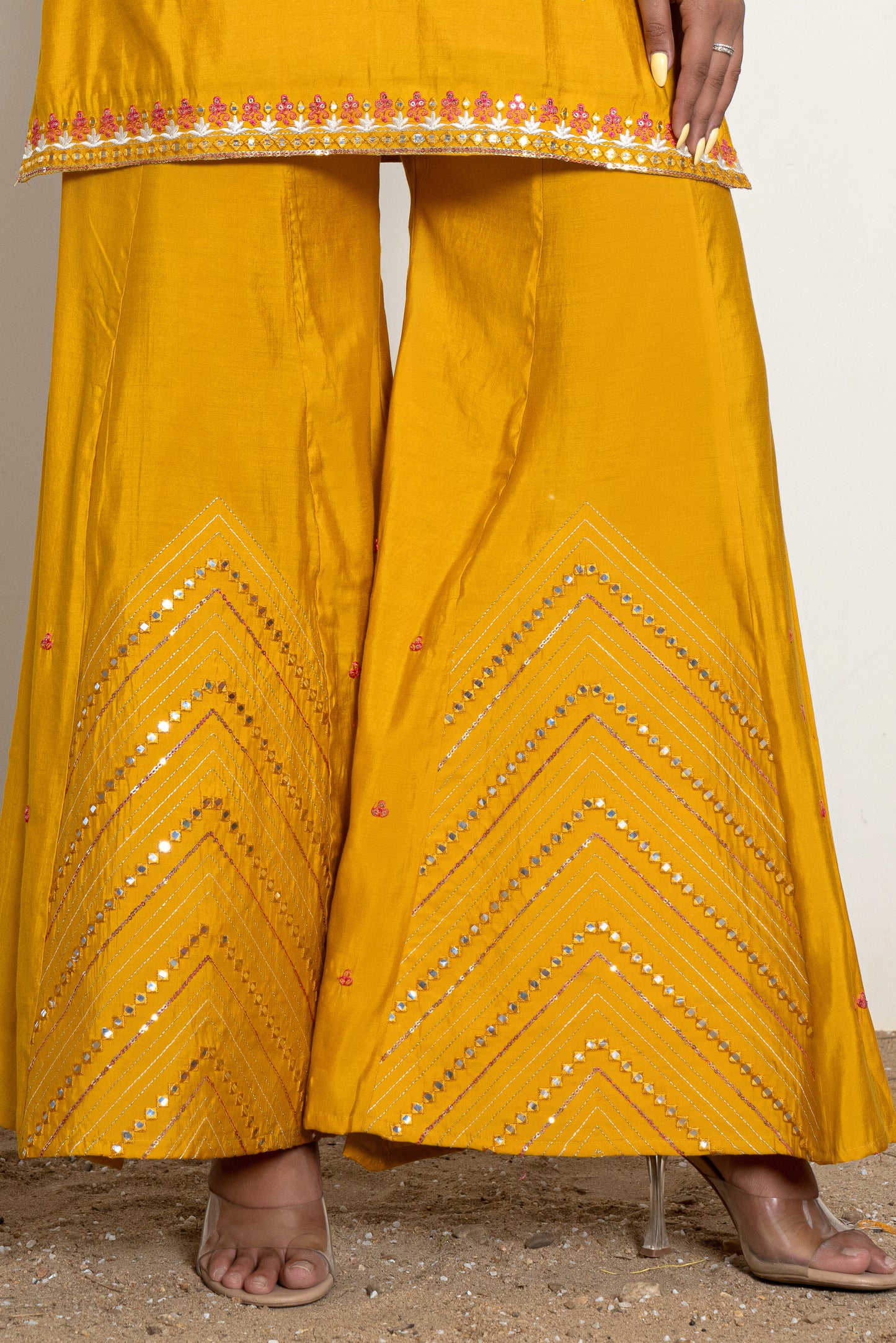 Yellow Vibrant Luxe Sharara Suit