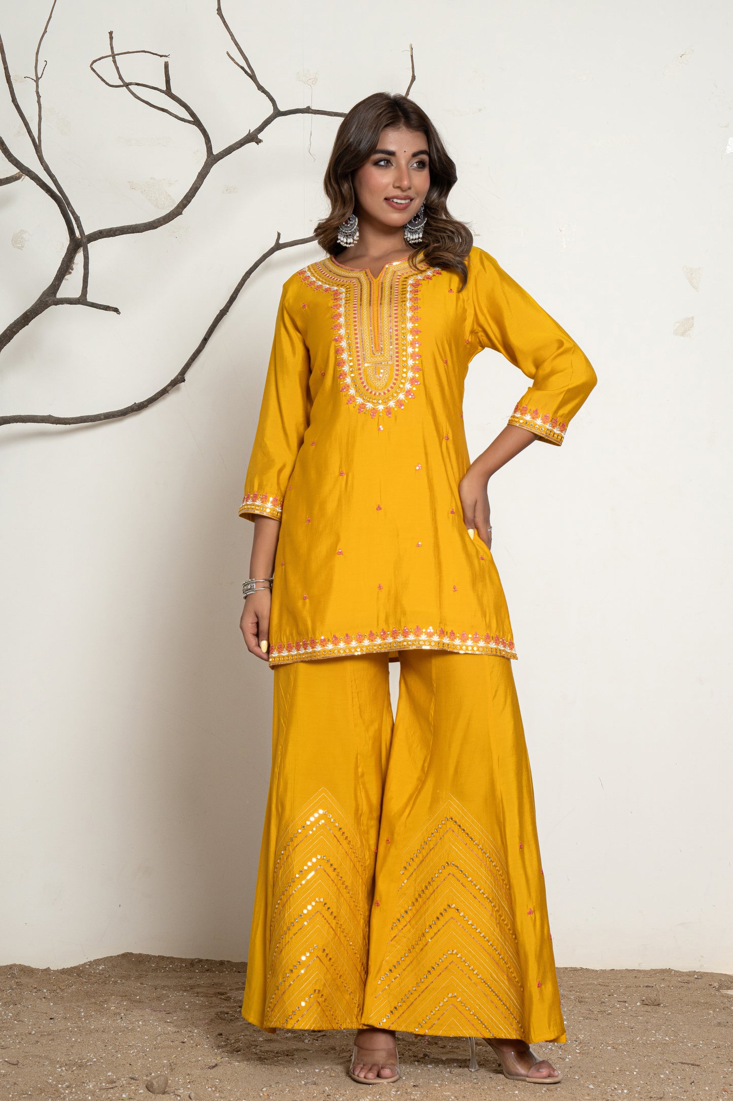 Yellow Vibrant Luxe Sharara Suit