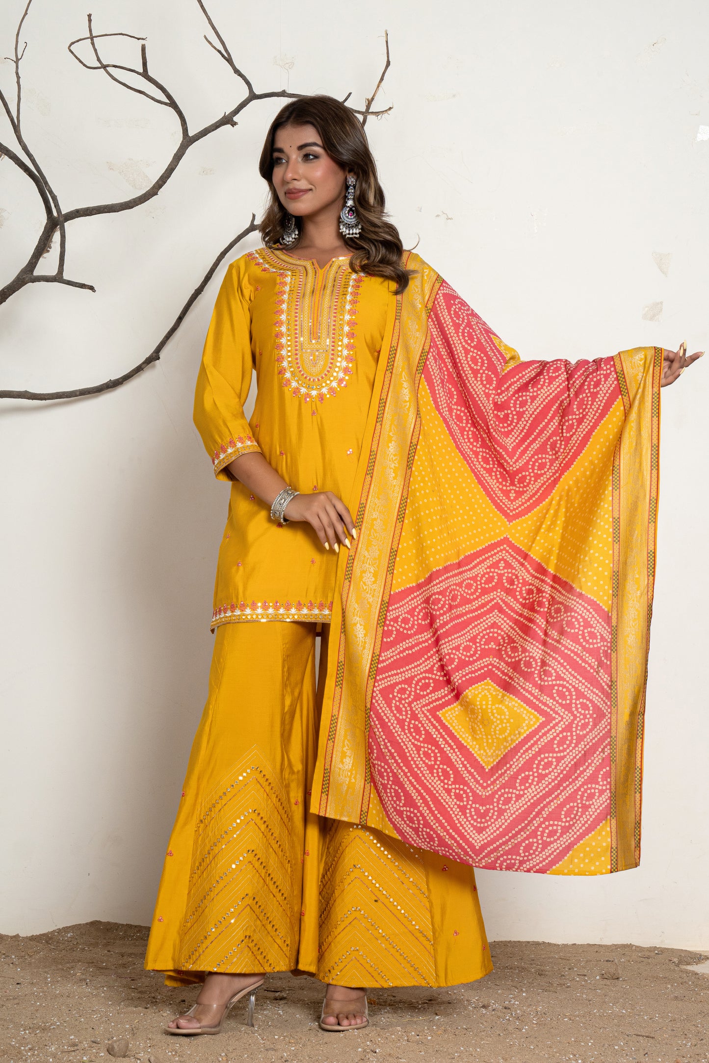 Yellow Vibrant Luxe Sharara Suit