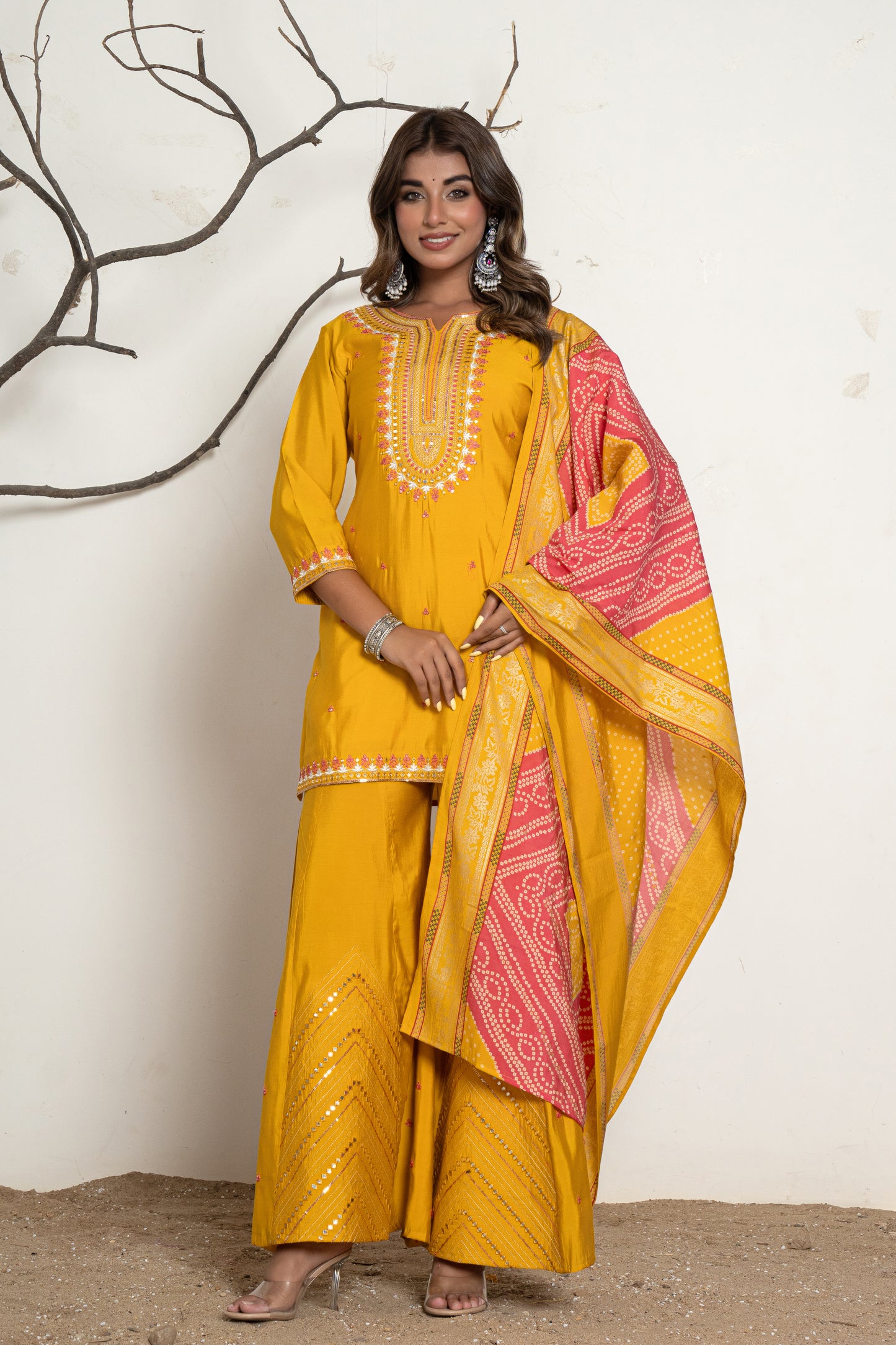 Yellow Vibrant Luxe Sharara Suit