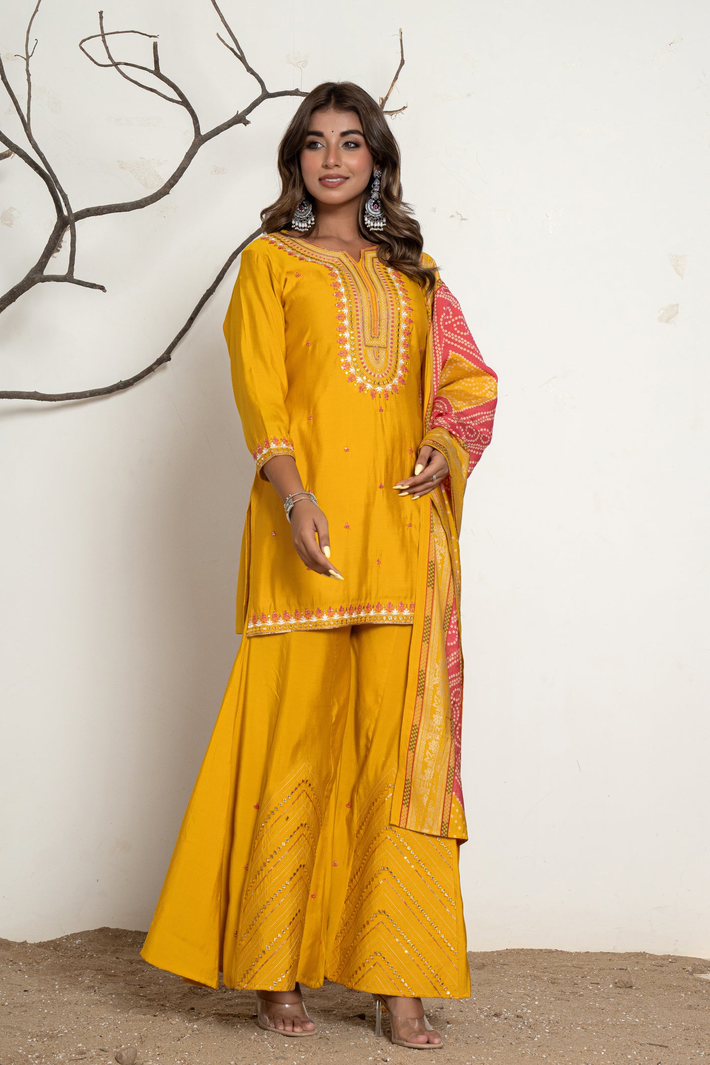 Yellow Vibrant Luxe Sharara Suit