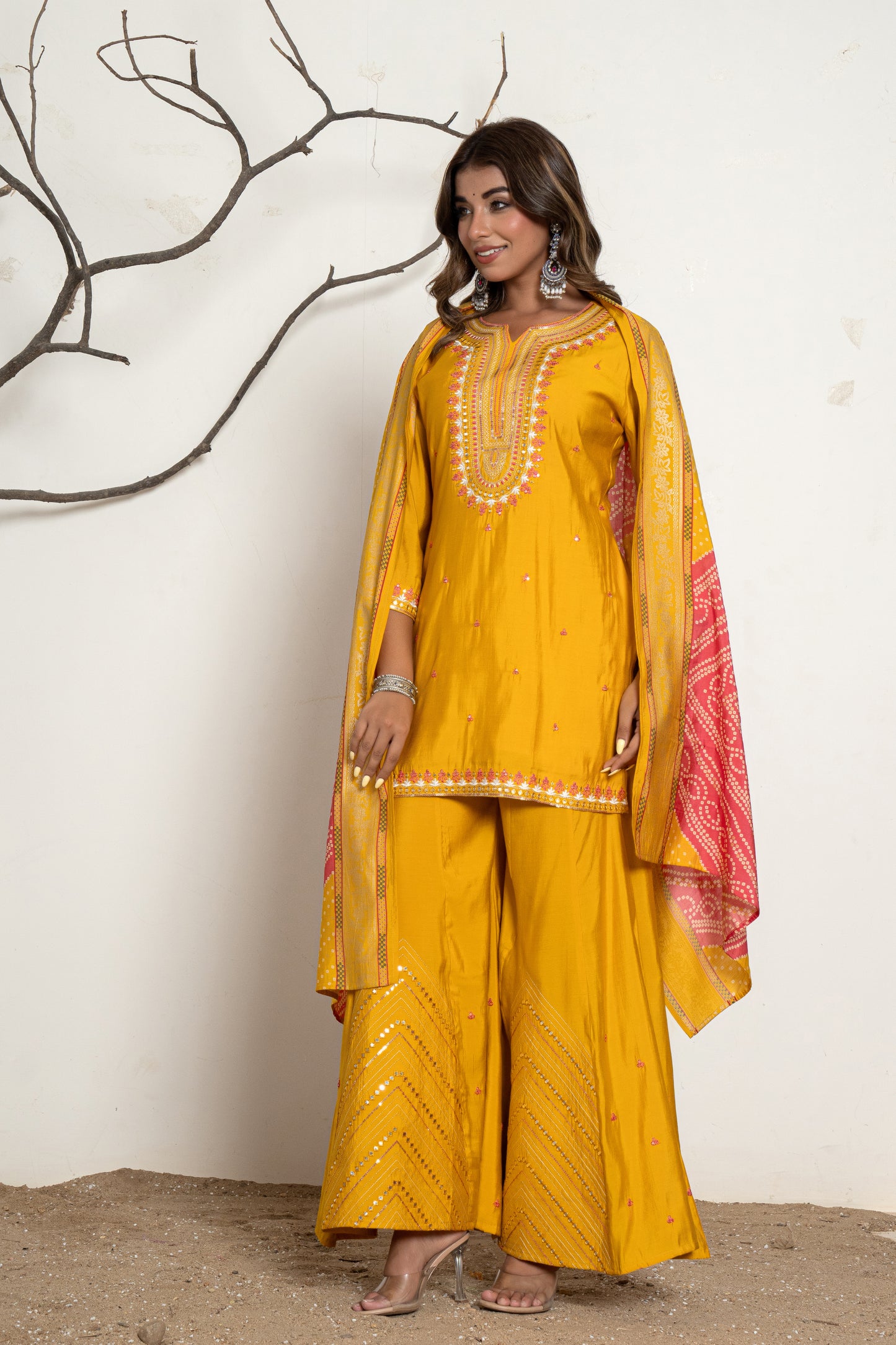 Yellow Vibrant Luxe Sharara Suit