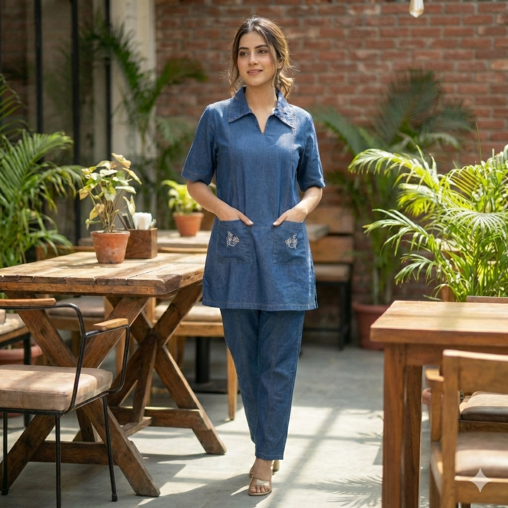 Bloom Denim Co-ord Set