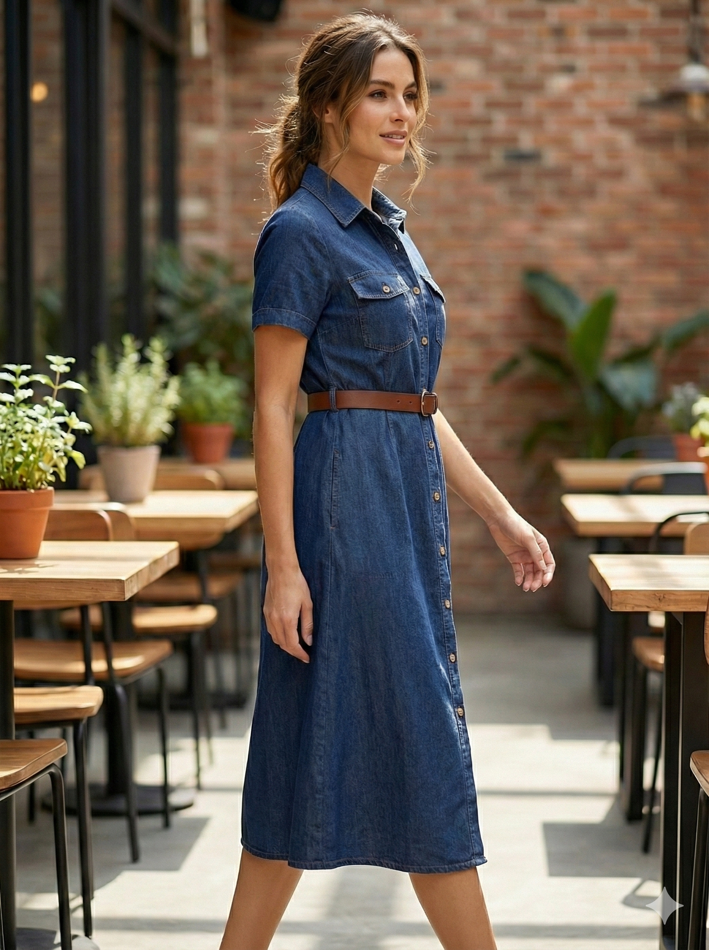 Classic Denim Button-Down Dress