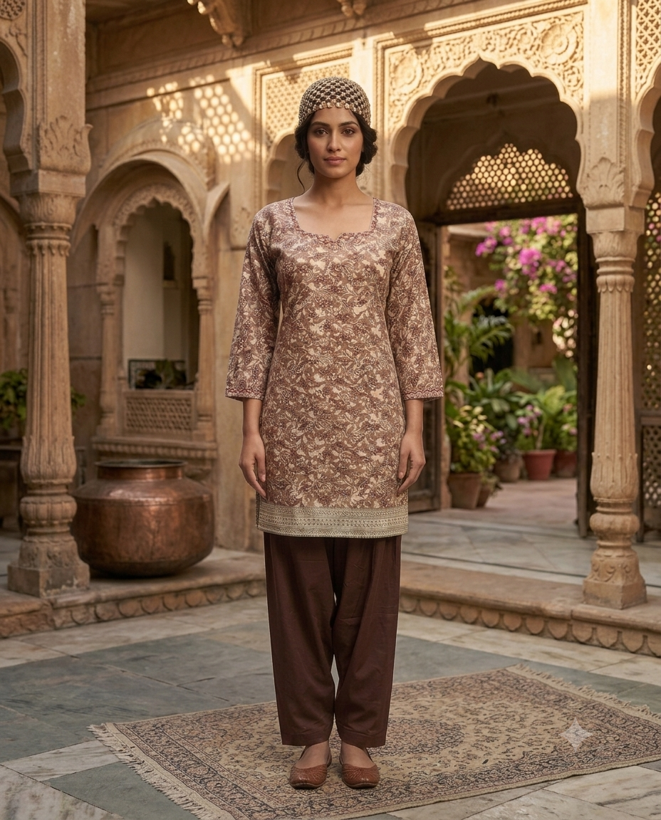 Earthy Brown Farsi Salwar Set