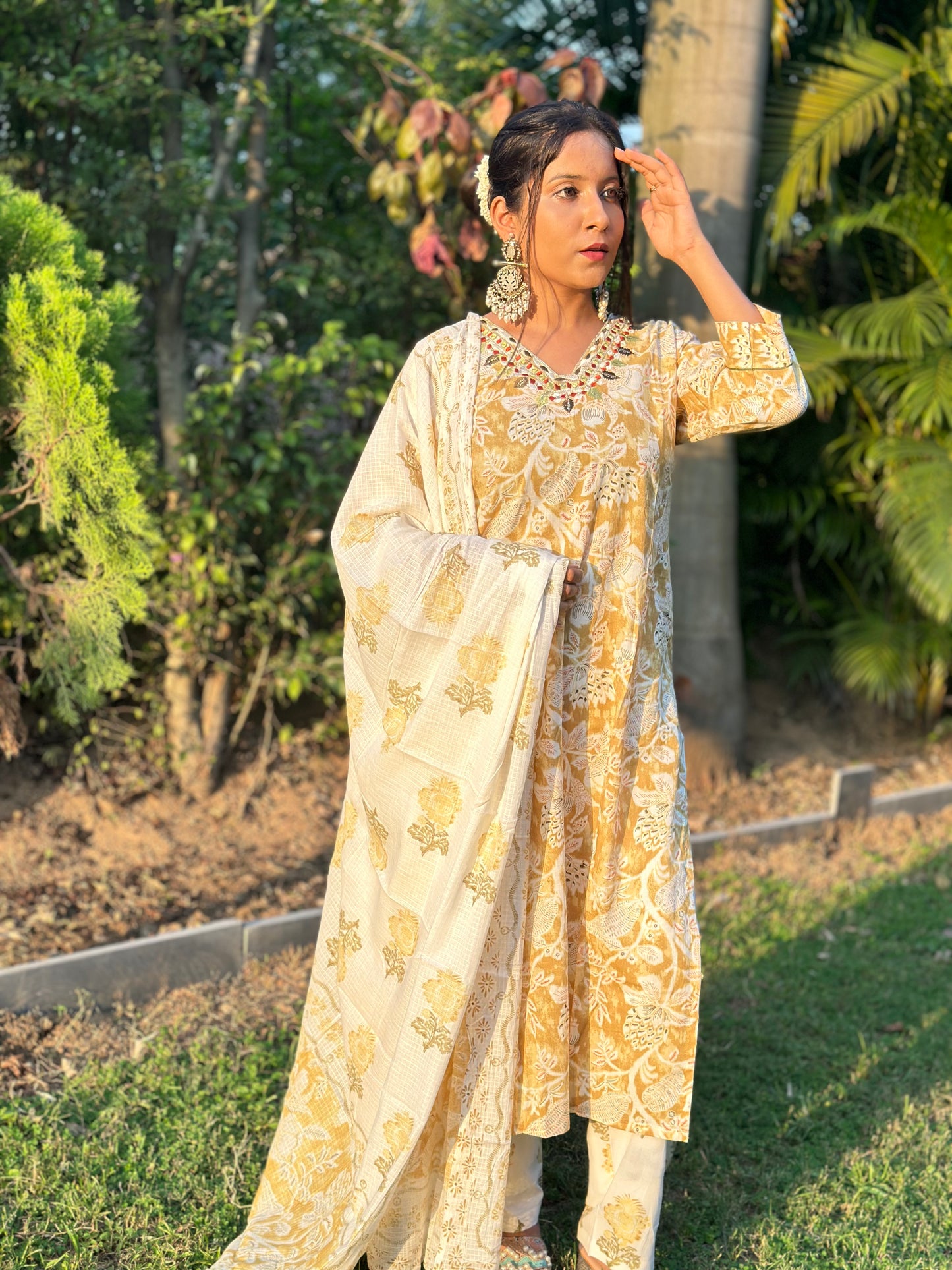 Gold Sunlit Charm Kurta Set