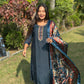 Indigo Imperial Embroidered Suit Set