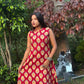 Red Elegant Ikat Print Co-ord Set