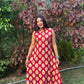 Red Elegant Ikat Print Co-ord Set