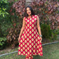 Red Elegant Ikat Print Co-ord Set