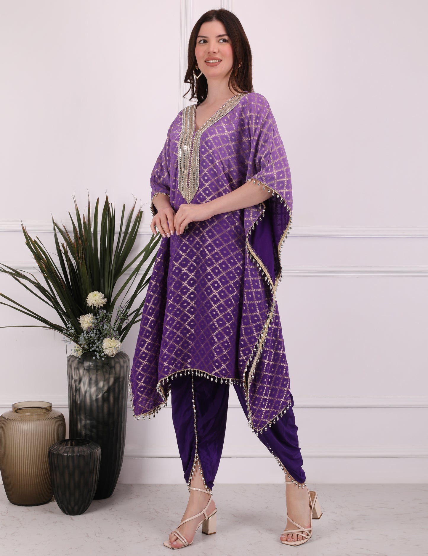 Purple Ombre Elegance Kaftan Set