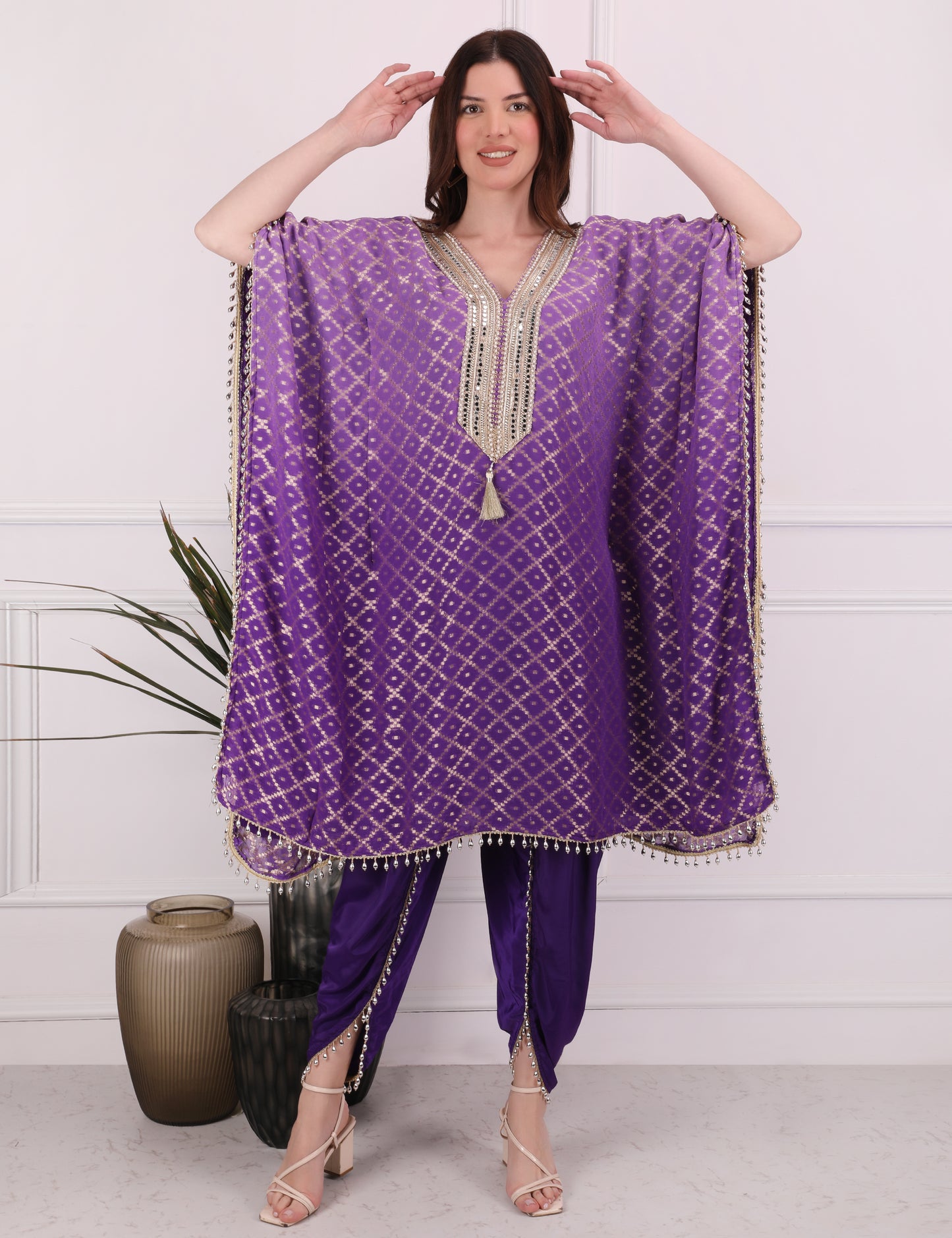 Purple Ombre Elegance Kaftan Set