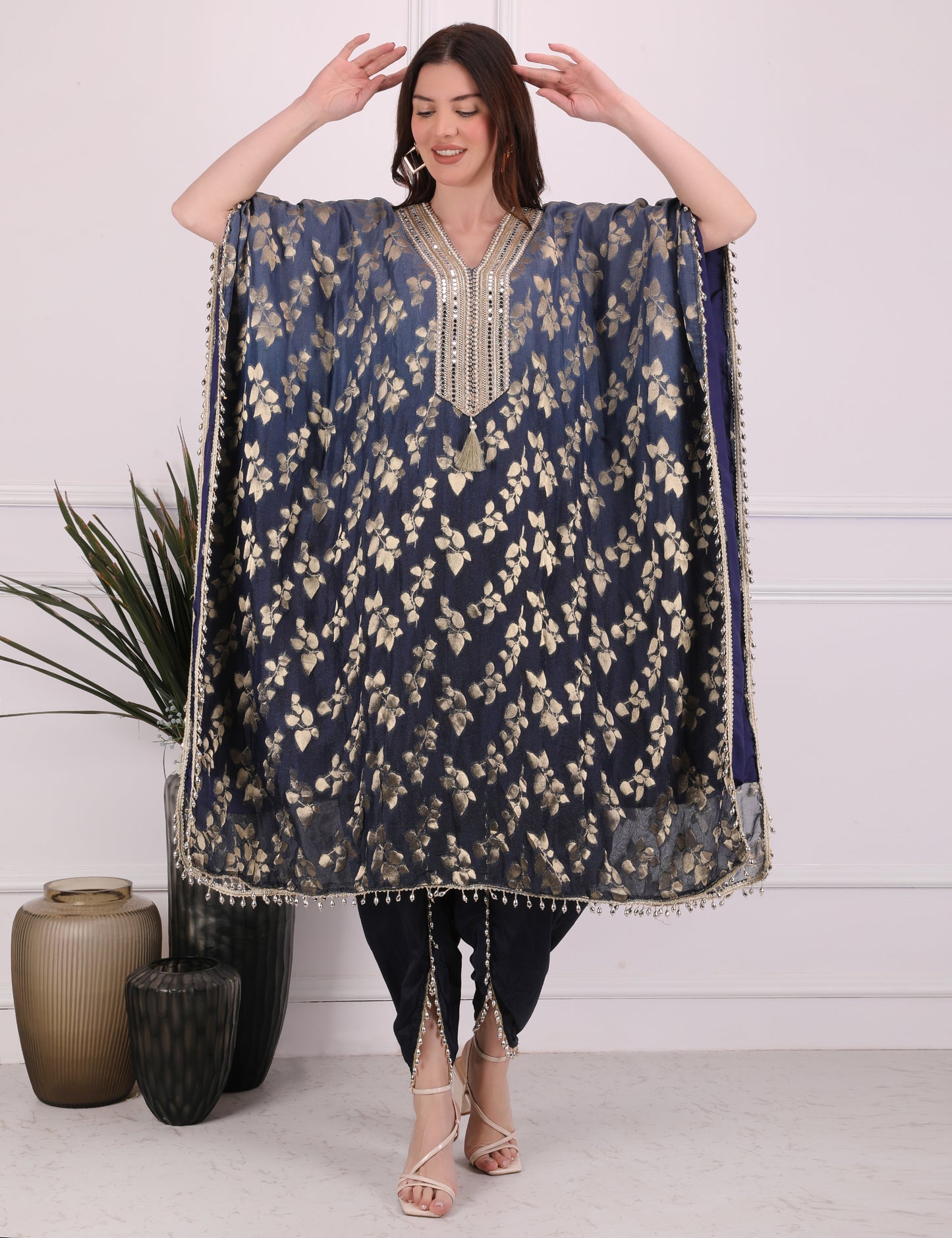 Blue Ombre Elegance Kaftan Set