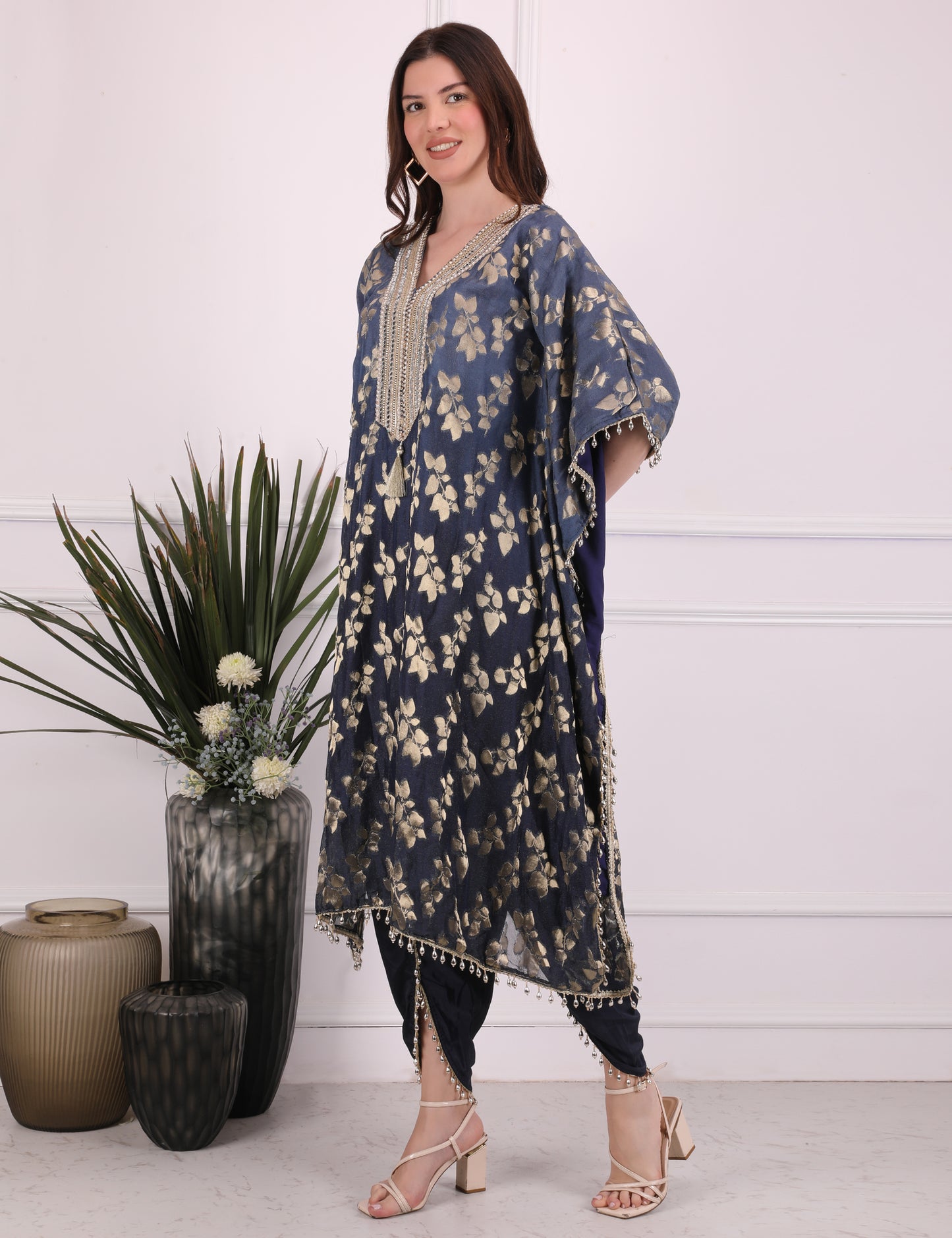 Blue Ombre Elegance Kaftan Set