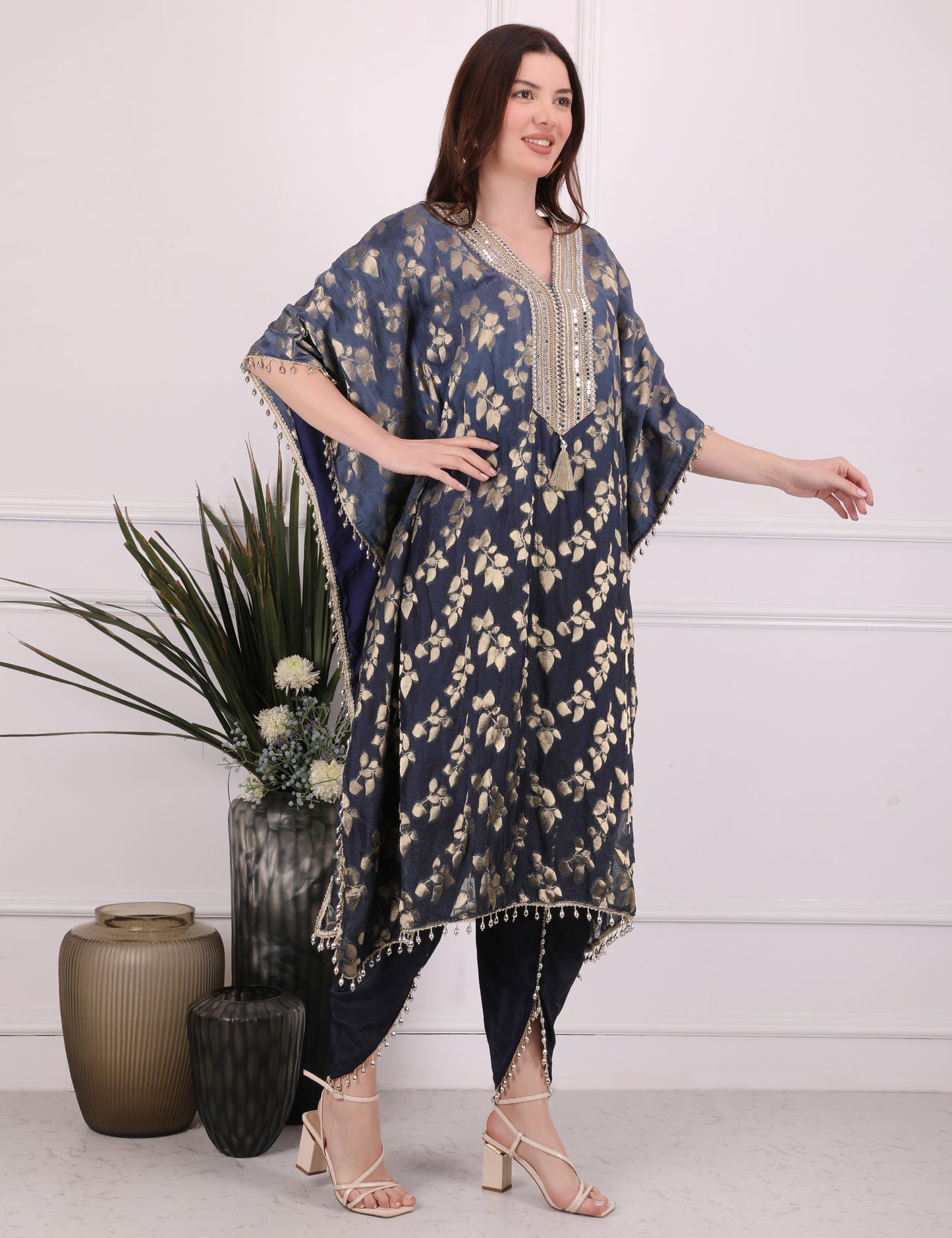 Blue Ombre Elegance Kaftan Set