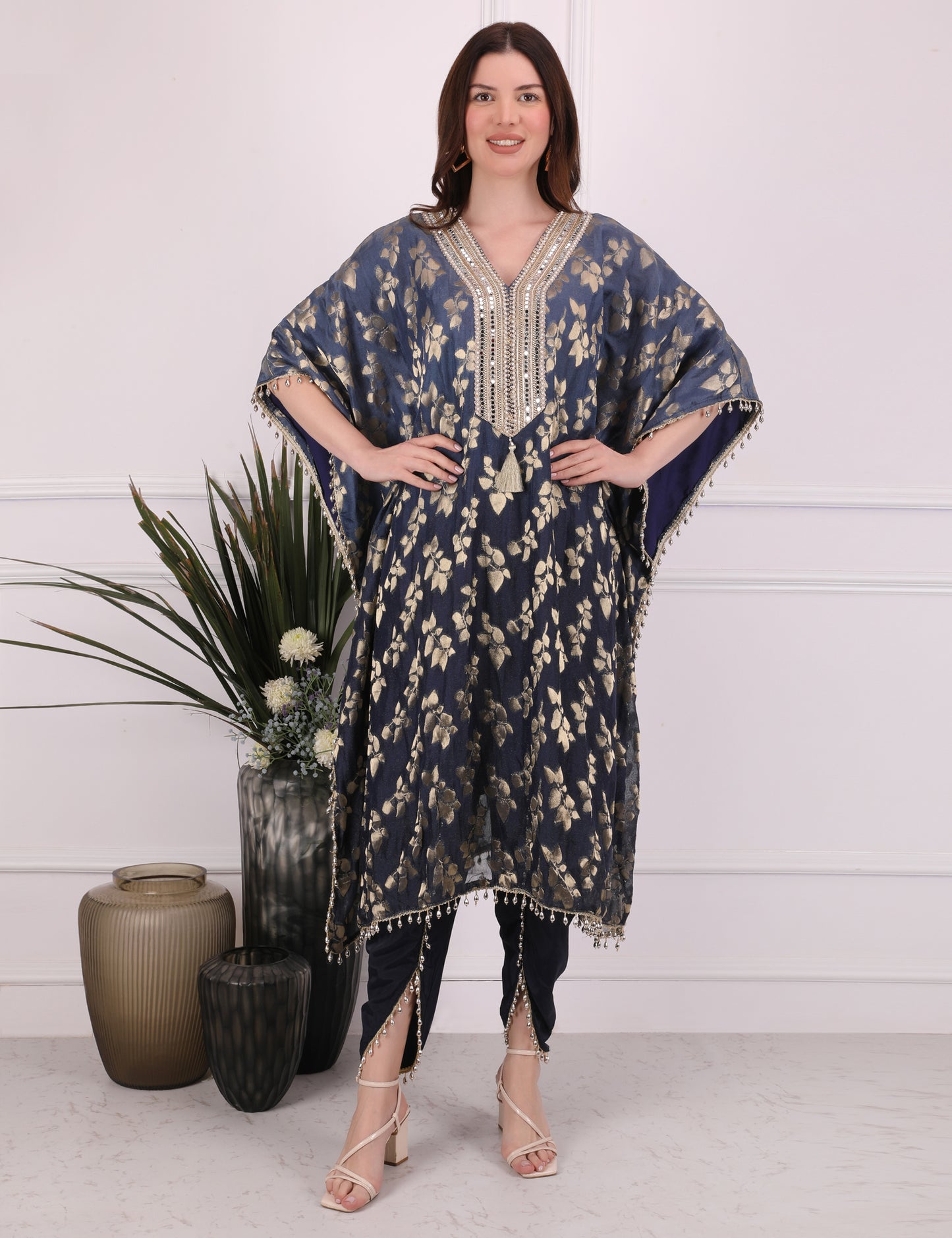 Blue Ombre Elegance Kaftan Set