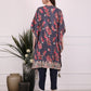 Indigo Ornate Bloom Kaftan Set