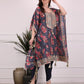 Indigo Ornate Bloom Kaftan Set