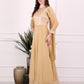 Golden Grace Georgette Anarkali