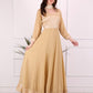 Golden Grace Georgette Anarkali