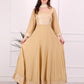 Golden Grace Georgette Anarkali