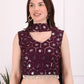 Wine Mystic Sequence Lehenga