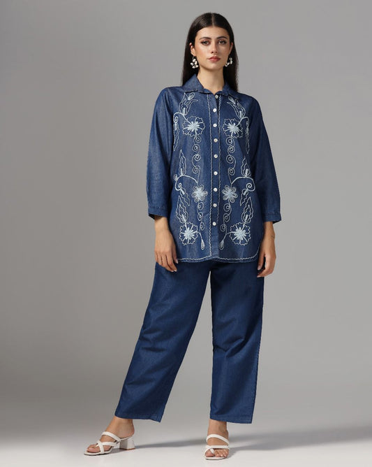 Indigo Charm Denim Co-ord Set