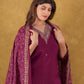 Wine Silken Sapphire Silk Suit